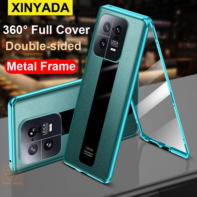 

360 Full Body For Xiaomi 13 Pro Case Tempered Glass Phone Case For Xiaomi 13 Pro Mi Mi13 Flip Leather Cover Metal Frame Covers