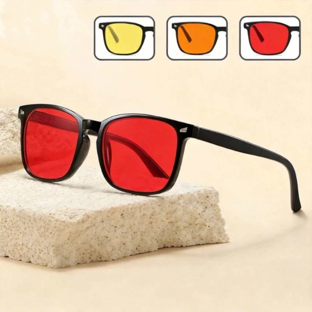 Retro Night Vision Anti Blue light Eyewear Yellow Red Men's Women's Mobile Phone Driver Glasses Computer Sports Game Goggles