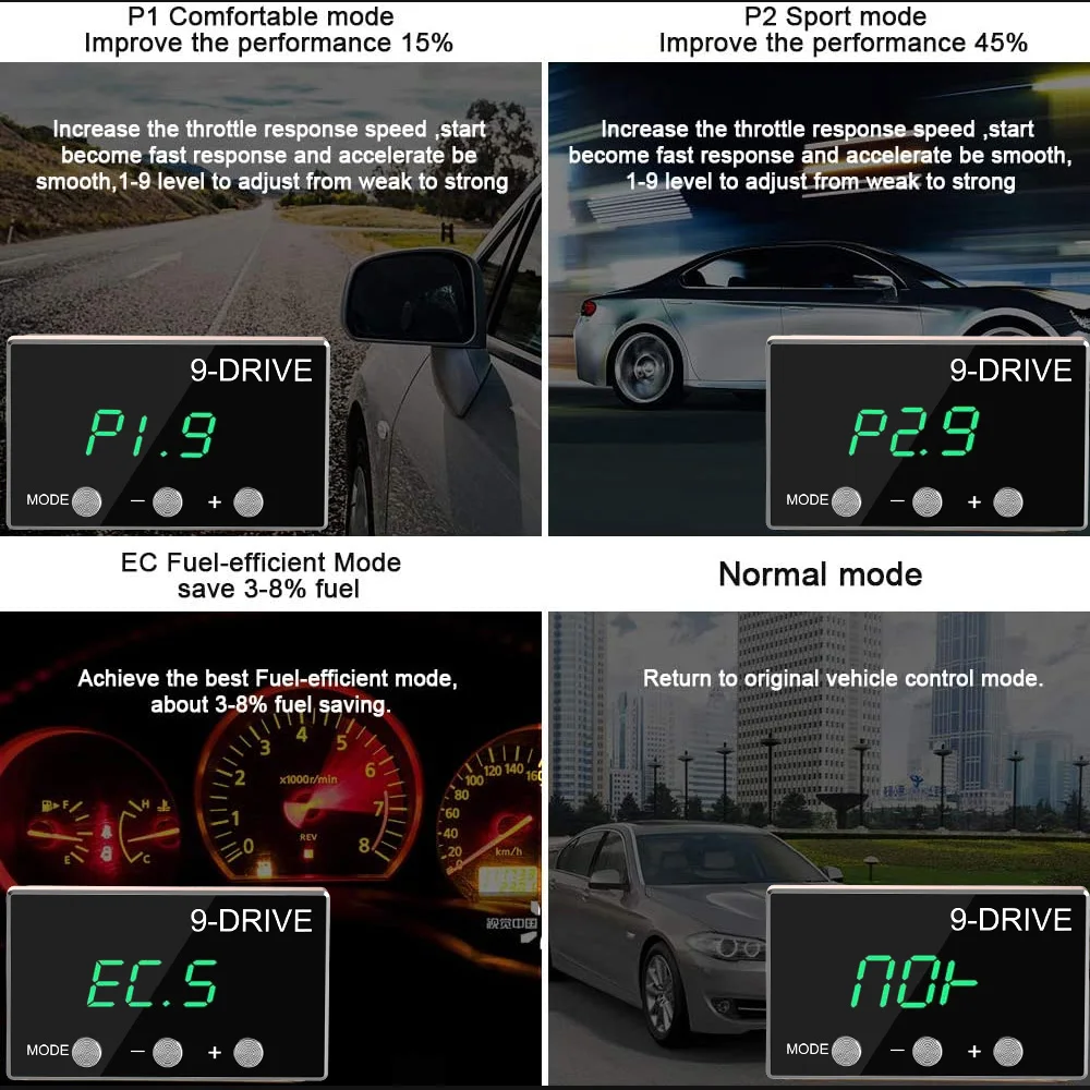 سباق مسرع معزز قوي 9 محرك 5 طرق وحدة تحكم استجابة الخانق ضبط أجزاء ملحق التوصيل اللعب #4