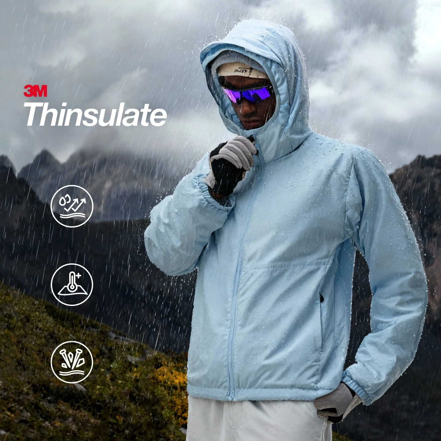 

Новое поступление, мужской Thinsulate ™ Утепленная водостойкая куртка с капюшоном для зимнего тепла