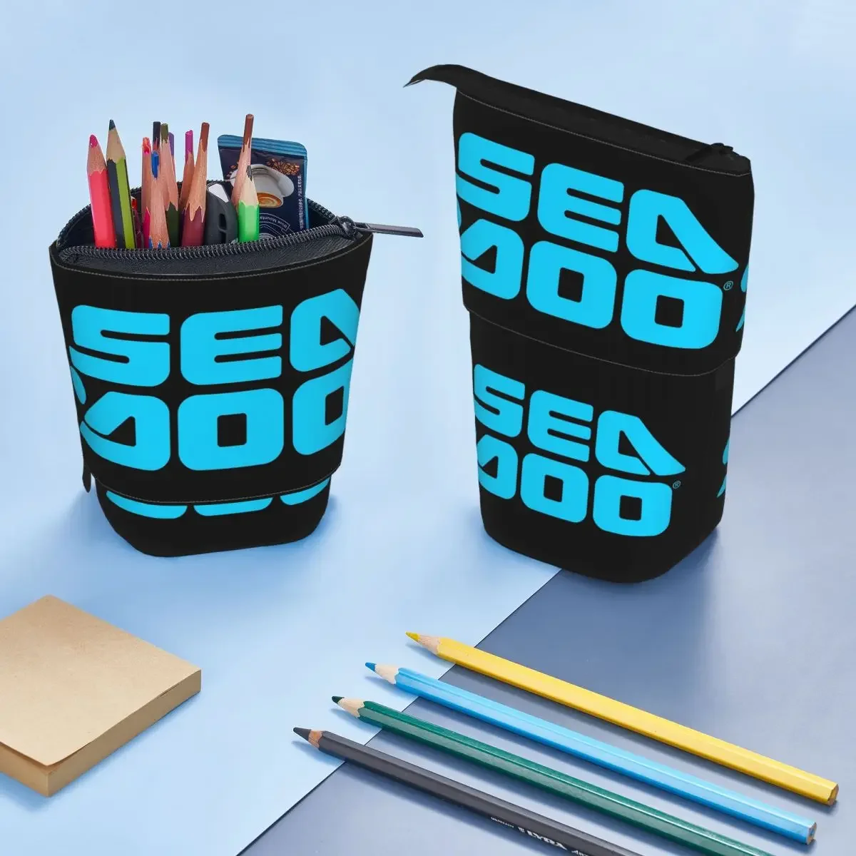 

Sea Doo Team Rxt Brt Marine Reversible Pencil Case for Kids Gifts Pen Box Pencil Bag Stationery Supplies Pen Holder Bag