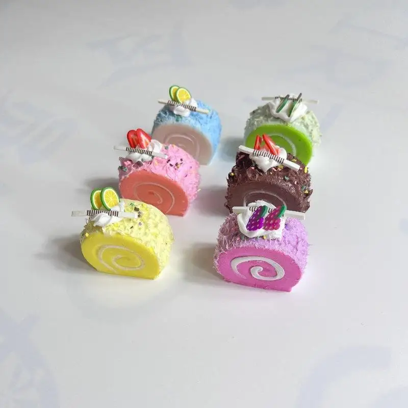 Simulation Egg Roll Cake  Squeeze Toy Slow Rebound Pressure Relief Toy for All Ages Holiday Gifts