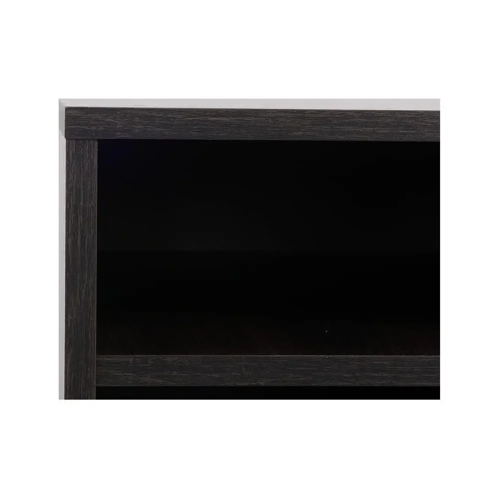 Bureau d'écriture en bois et métal avec 1 porte, poste de travail de rangement pour adolescents et adultes, finition expresso 29.9 ", bureau de jeu pour la maison et le bureau