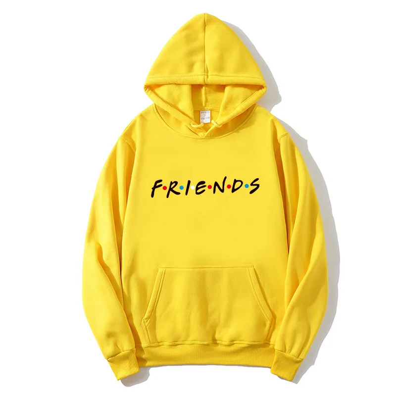 Friends Fashionable Hoodies Casual Lifestyle Street Style High Street Culture Sports Women's Clothing Hoodie