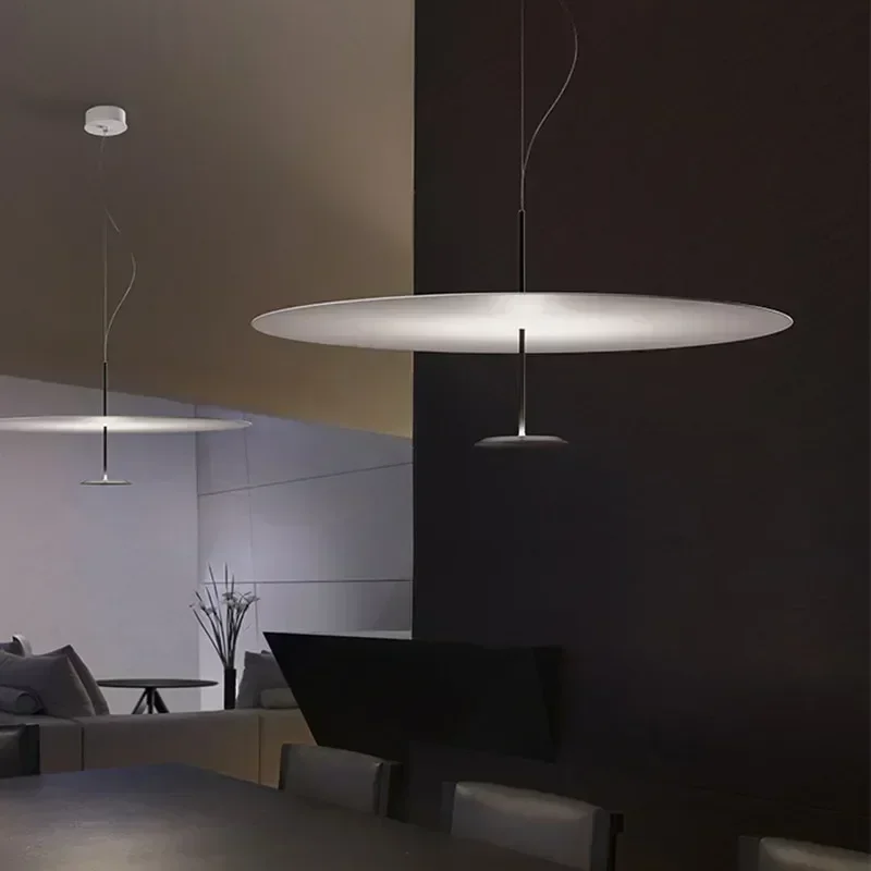 Ultrathin Pendant Lights Minimalist Gold Black Suspension Luminaire Hanging Lamp for Living Room Dinning Table Ring Lights