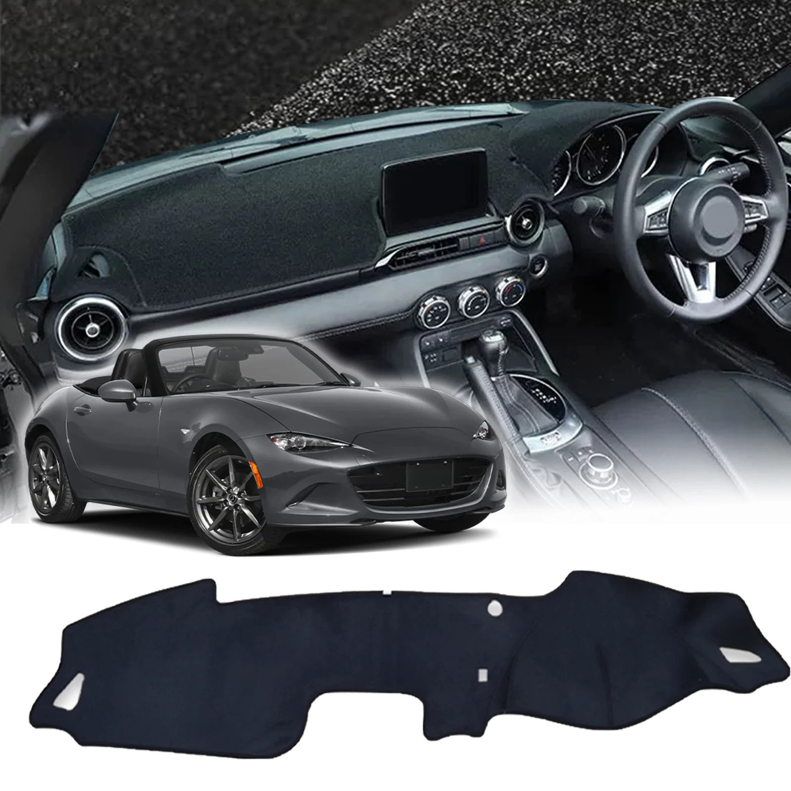 

fit for Mazda MX-5 Roadster Miata 2015-2022 ND RF MX5 Dashmat DashMat Sunshade Dashboard Cover Pad Protective Carpet Accessories
