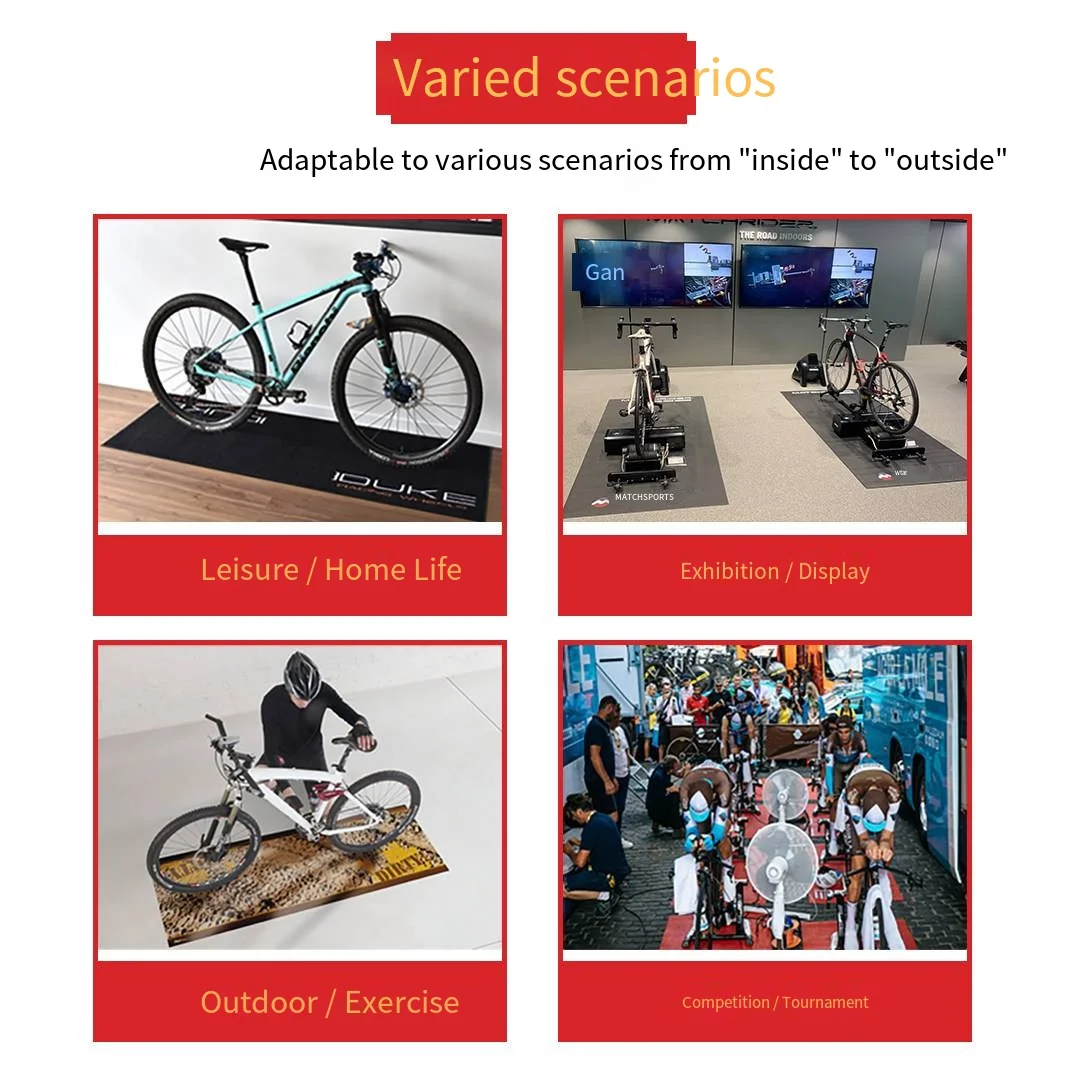 VIKAMA Fahrrad-Bodenmatte Schmutzabweisende Innenparkmatte Indoor-Rennrad-Teppich Wartungsmatte Heimdekoration – Detail 5