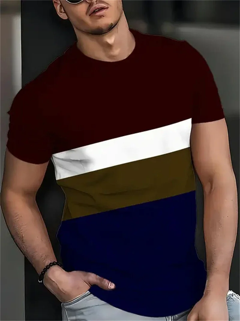 Camiseta de Hombre con Estampado de Calavera y Tridente del Diablo en Rojo y Negro, Cuello Redondo, Manga Corta, Estilo Casual, para Salir de Noche