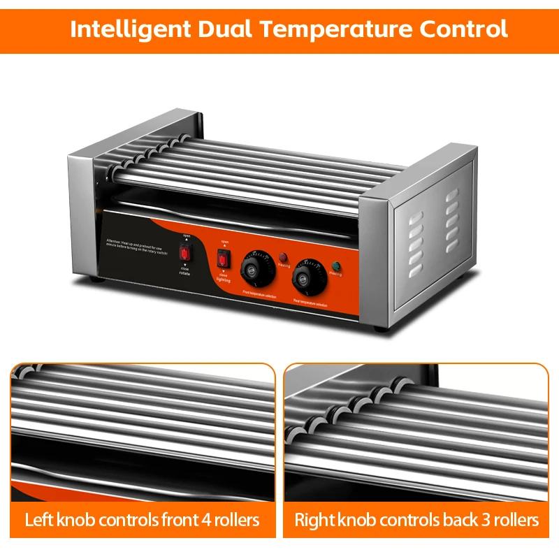 آلة طبلة السجق هوت دوج الأوتوماتيكية التجارية عالية الجودة، عملية سهلة للفنادق ومناطق الوجبات الخفيفة #3