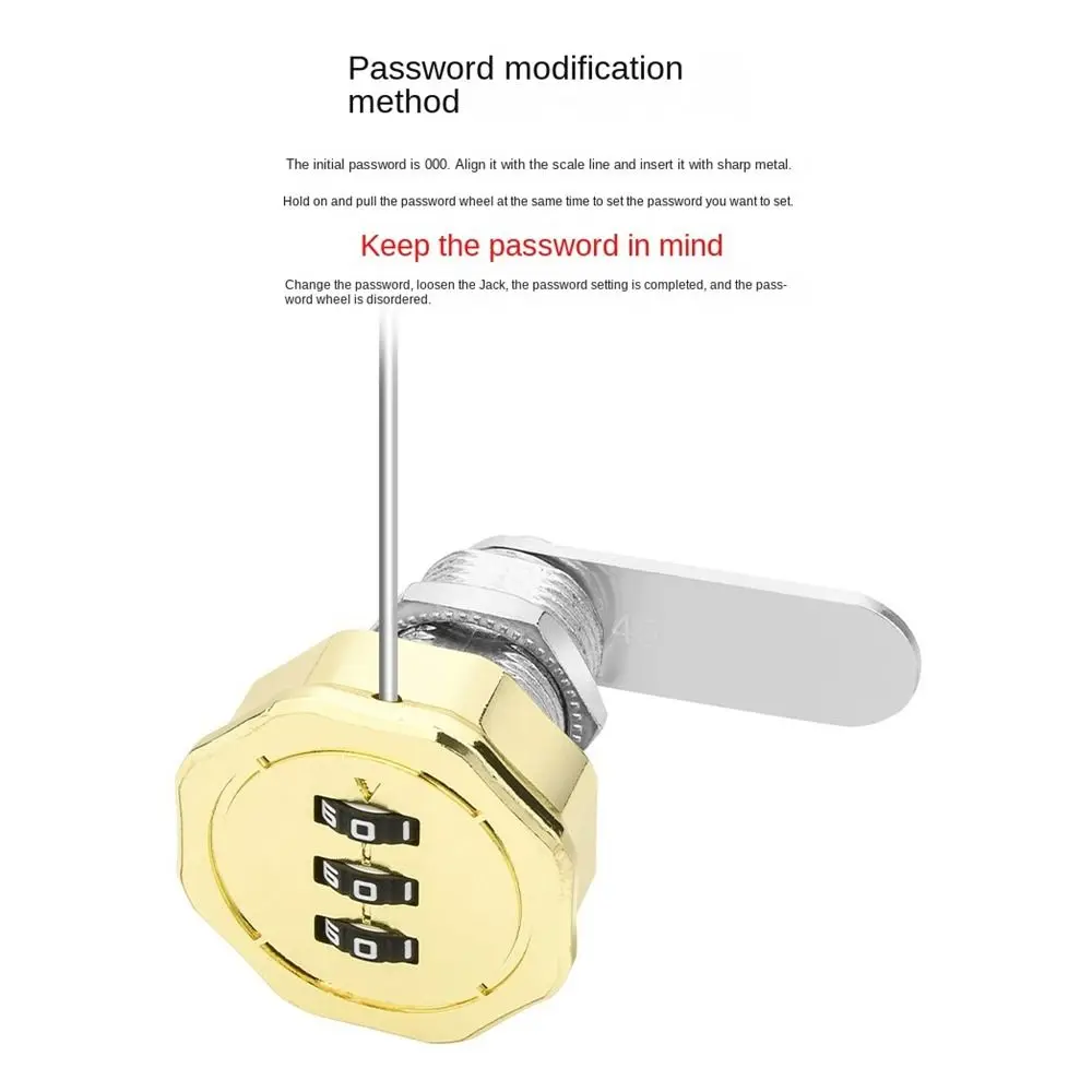 جديد سبائك الزنك قفل بكلمة مرور مكافحة سرقة الأثاث قفل مجمع الأجهزة الأمن قفل للدرج درج خزانة #6