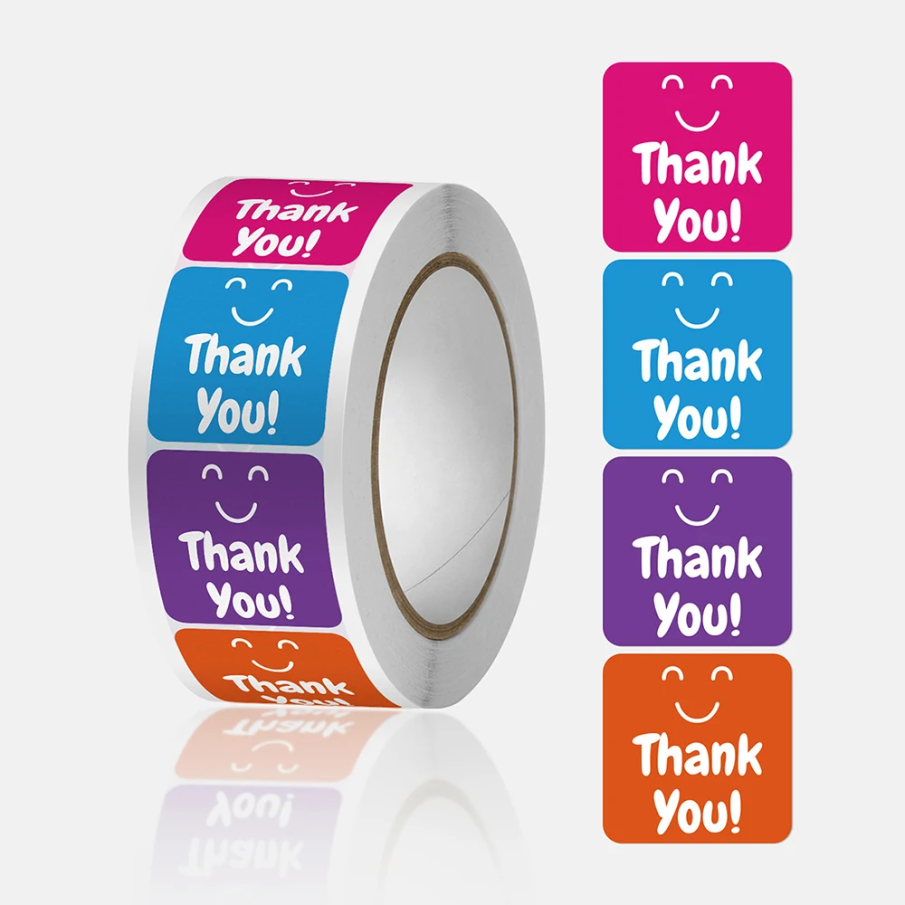 100-500pcs New Thank You Sticker Holiday Decor Sticker Wedding Party Gift Sticker Birthday Gift Box Sticker Baking Labels