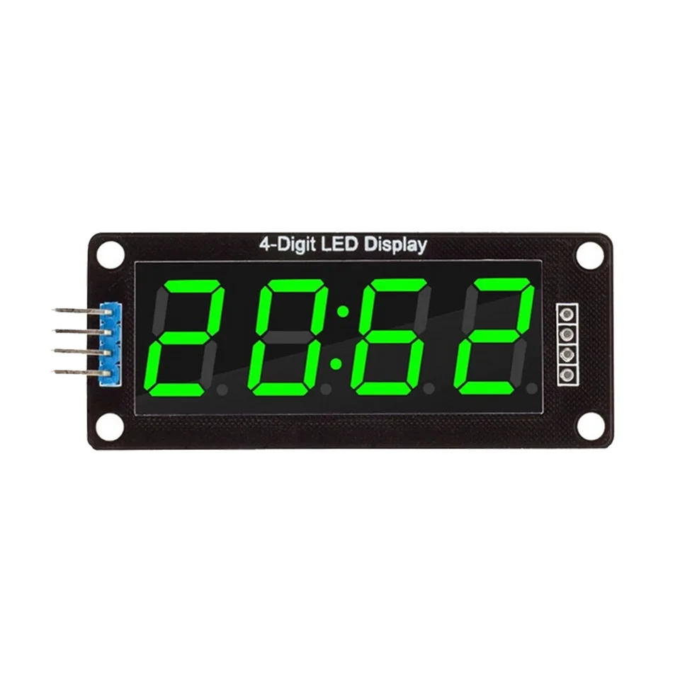 TM1637 0,56 Zoll 4-stelliges 7-Segment Digitalröhren-LED-Uhrenanzeigemodul mit Komma- und Punktanzeigen – Detail 1