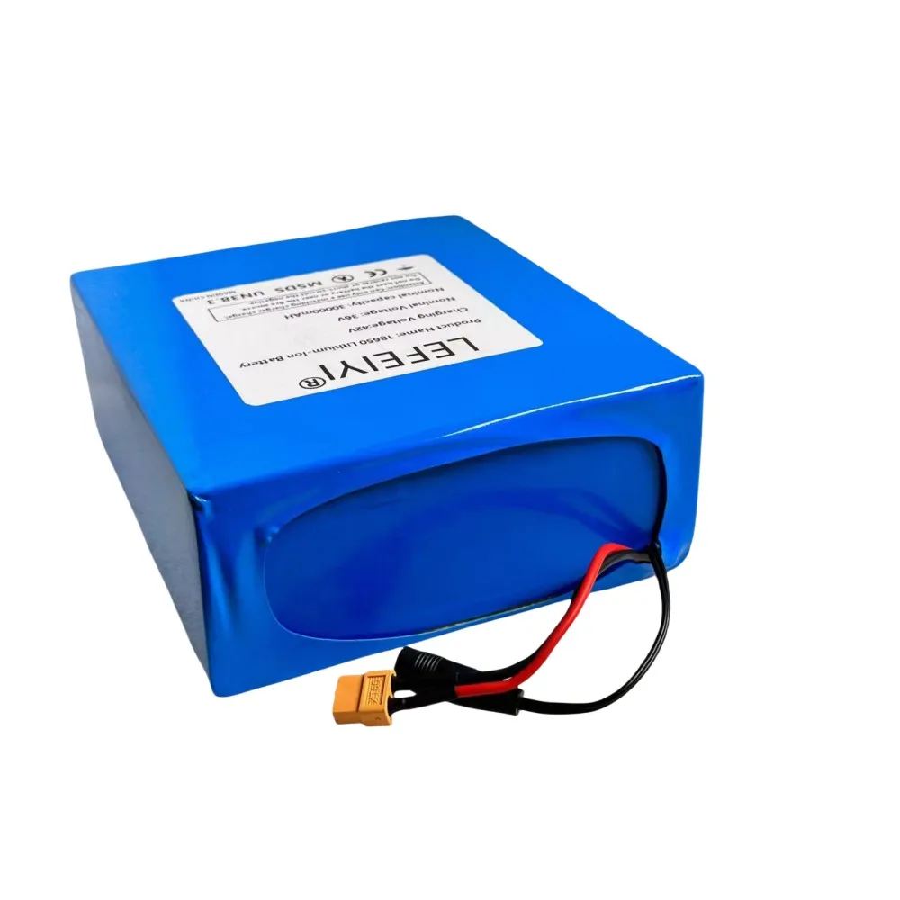 18650 10S8P 36V 30000mAh 500-1000W lithium-ion battery pack, suitable for electric scooters electric vehicles, bicycles with BMS