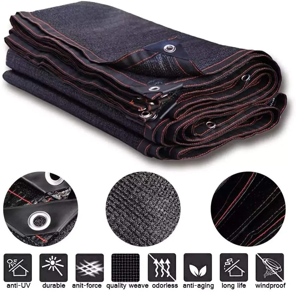 202585%遮光率、UVカット、日よけネット、屋外ガーデン用日よけ、日焼け止め、遮光ネット、PE植物温室カバーネット