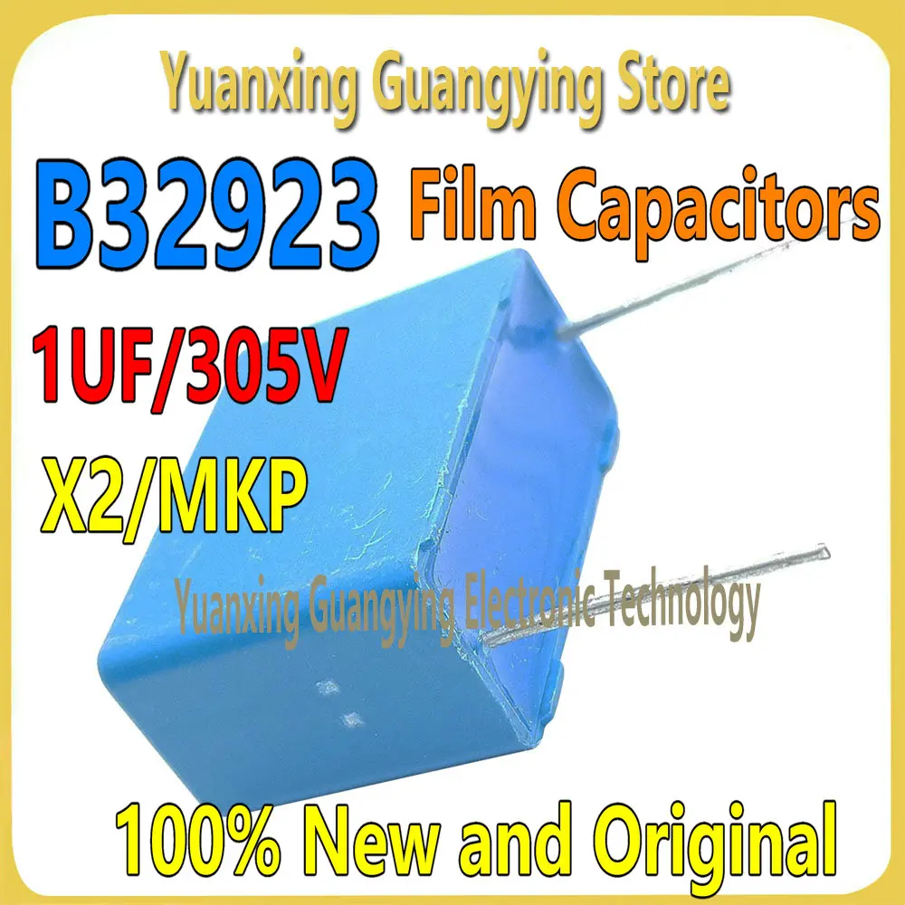 (5 Pieces) B32923 X2 MKP 1μF 305VAC 1UK 305V, 22.5mm Pitch, Safety-Certified Film Capacitor, 100% Brand New