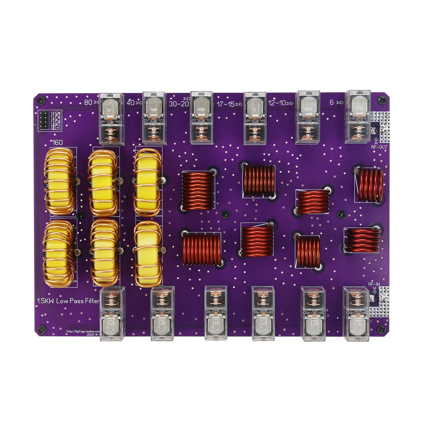 

1500W 50 Ohm 1.8-54MHZ Low-Pass Filter Board 10 Band Shortwave HF Supports SSB CW FM