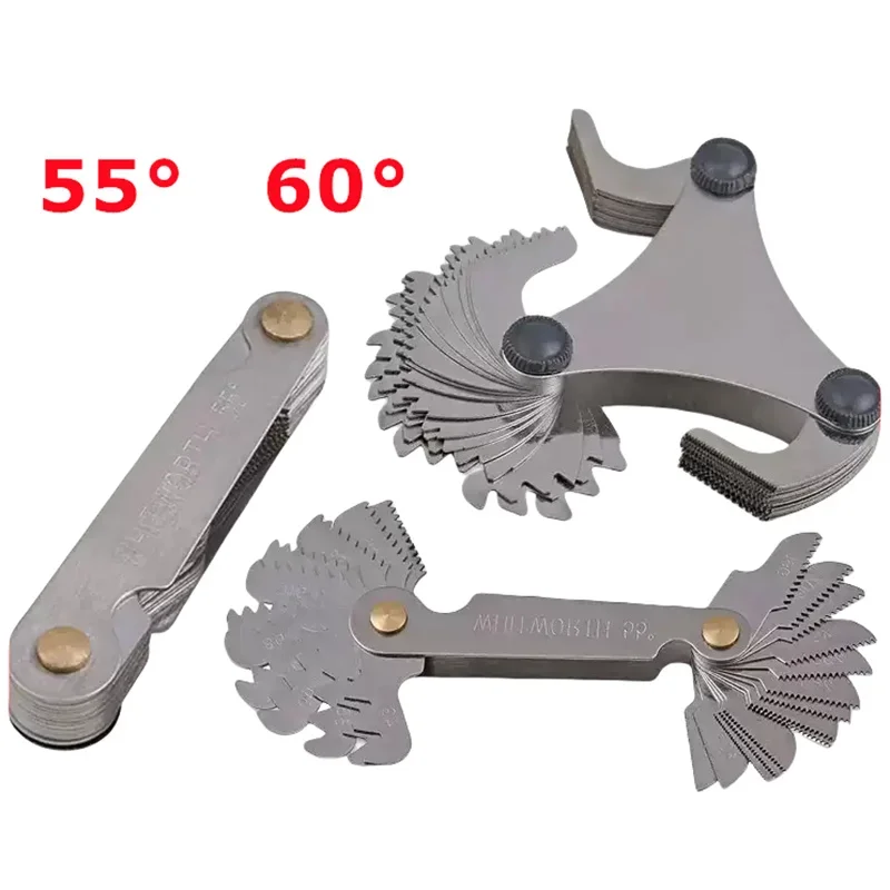 أدوات قياس الخيوط ، مقياس قابس الخيط بوصة ، برغي سن الترس ، مقاييس الملعب ، مركز القياس ، متر شويرك ، بوصة ، 55 ، 60