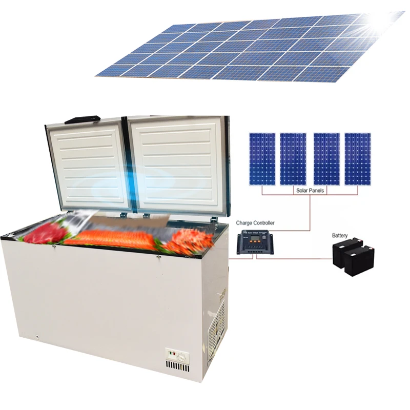 

Ice cream deep freezer frozen chest solar refrigerator