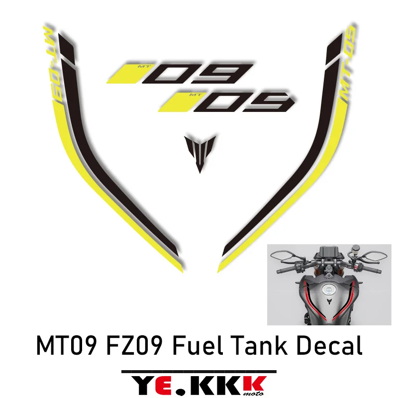 

Fuel Tank Sticker Decal Custom Fluorescent Reflective Custom Engraved New Stickers For Yamaha MT09 MT-09 FZ09 FZ-09