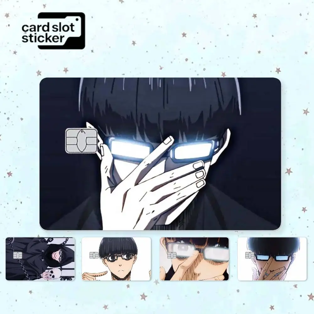 Cartoon  BLUE Jinpachi Ego  Credit Card HD Stickers Small Chip Waterproof Sticker Game Card Decal Gift