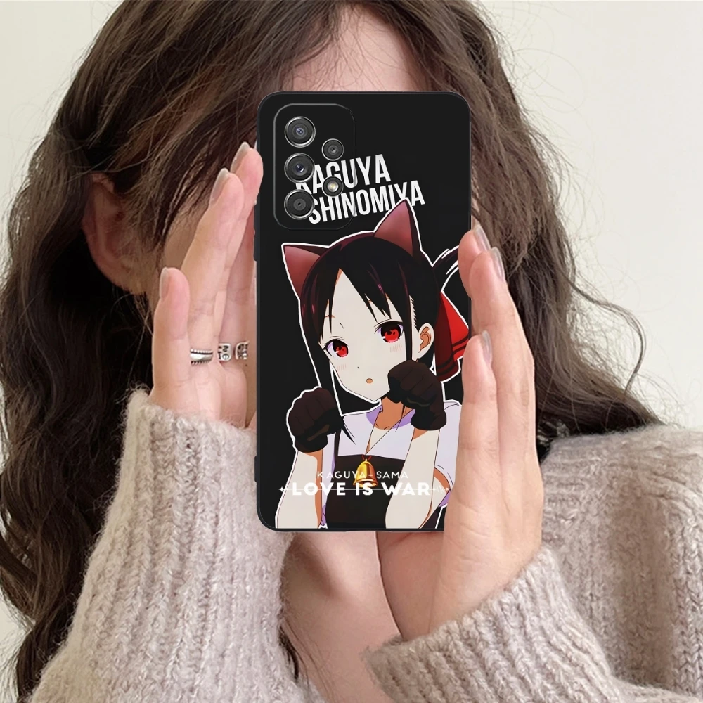 Kaguya Sama Shinomiya Mobile Phone Case for Samsung Galaxy Note 20 10 Plus Ultra Black Soft Phone Cover Shell