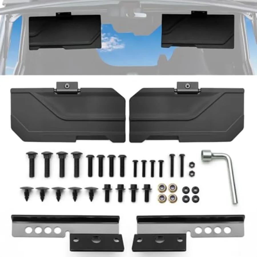 

UTV sun shield for Polaris Ranger XP 1000 SP 570 Crew EPS 2018-2025 heavy-duty padded black anti-glare visor extension with adj