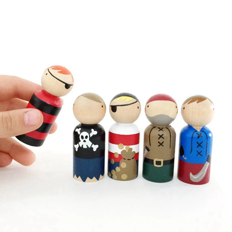 Wholesale 50Pc 75Mm/90Mm Wood Crafts Girls and Boys 35mm Diy Handmade Blank Home Decoration Peg Dolls Wooden Craft for Baby Room