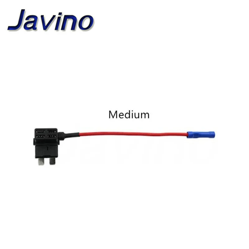 12V MINI SMALL MEDIUM Size Car Fuse Holder Add-a-circuit TAP Adapter with 10A Micro Mini Standard ATM Blade Fuse