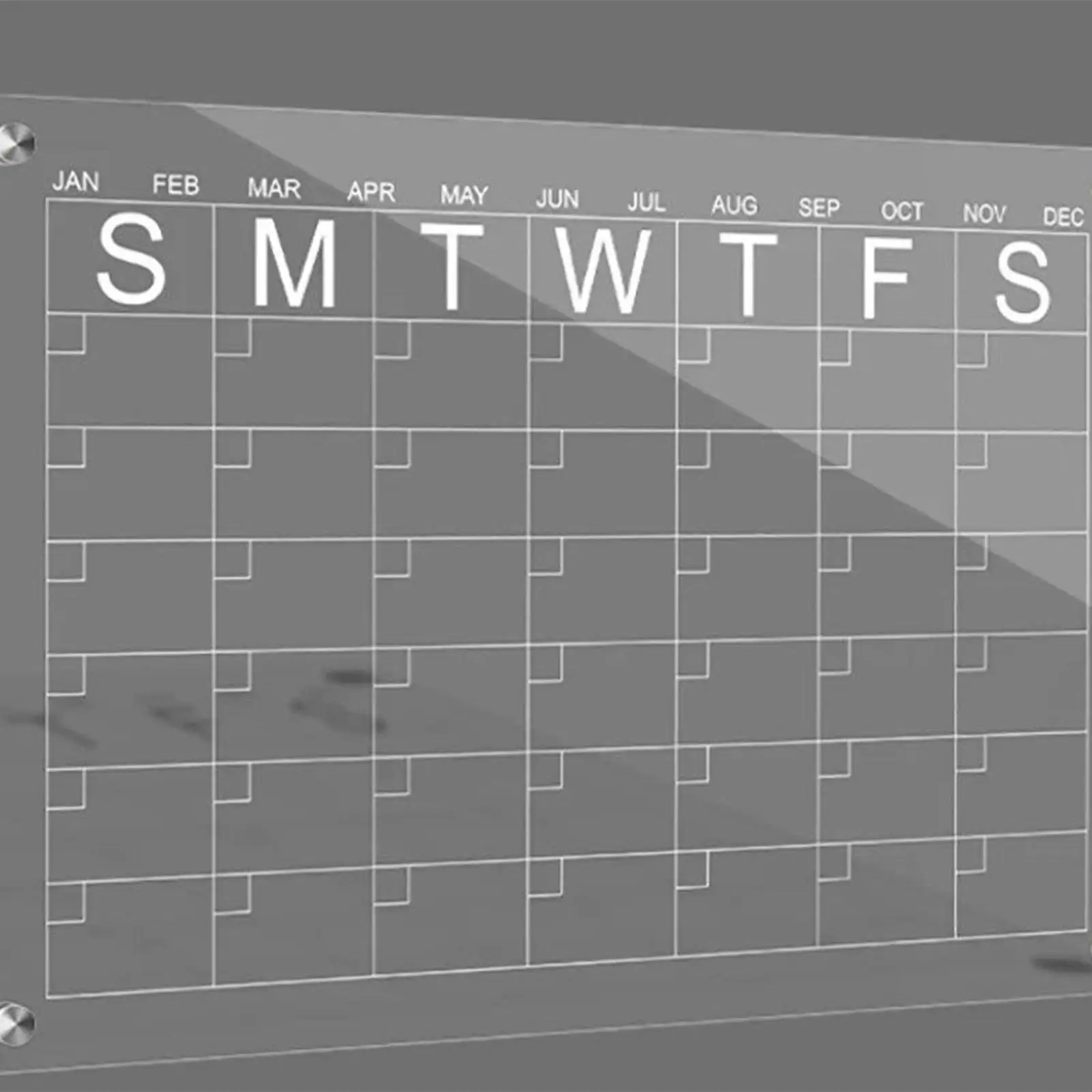 クリアカレンダー冷蔵庫用ドライイレース冷蔵庫カレンダーマグネットクリアボードマンスリープランナーホワイトボード用マーカー6本付き