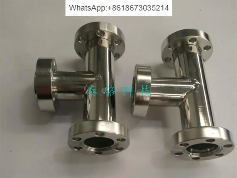 

CF flange tee joint/knife edge ultra-high vacuum loose sleeve looper/CF16/25/35/50/63/100/150