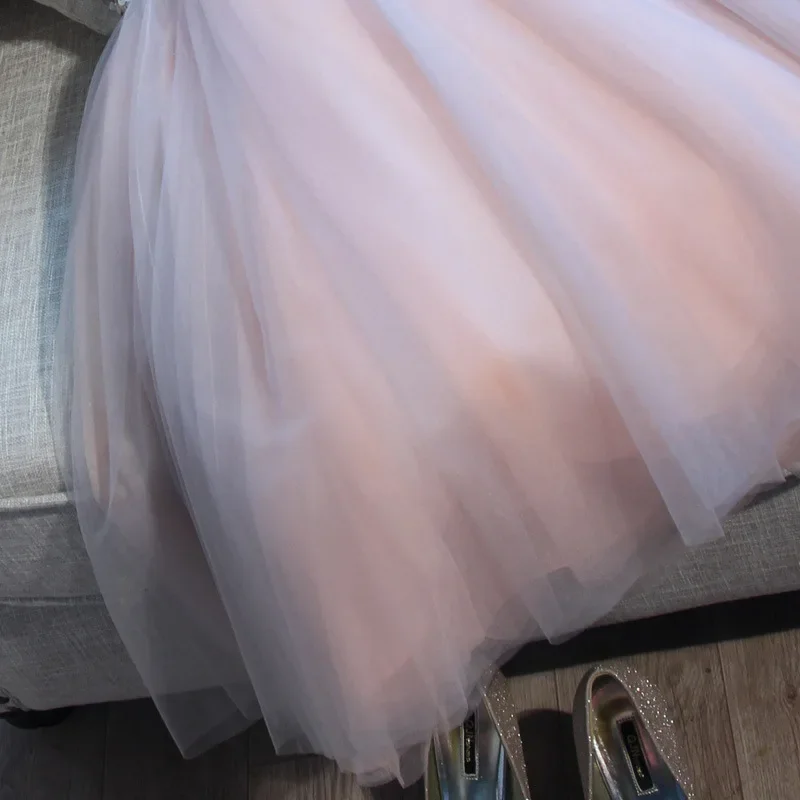 Robe de Rhcourte en tulle coloré pour filles, robe formelle, maille, cocktail, performance sur scène, remise des diplômes, robes de soirée, retour de rejet