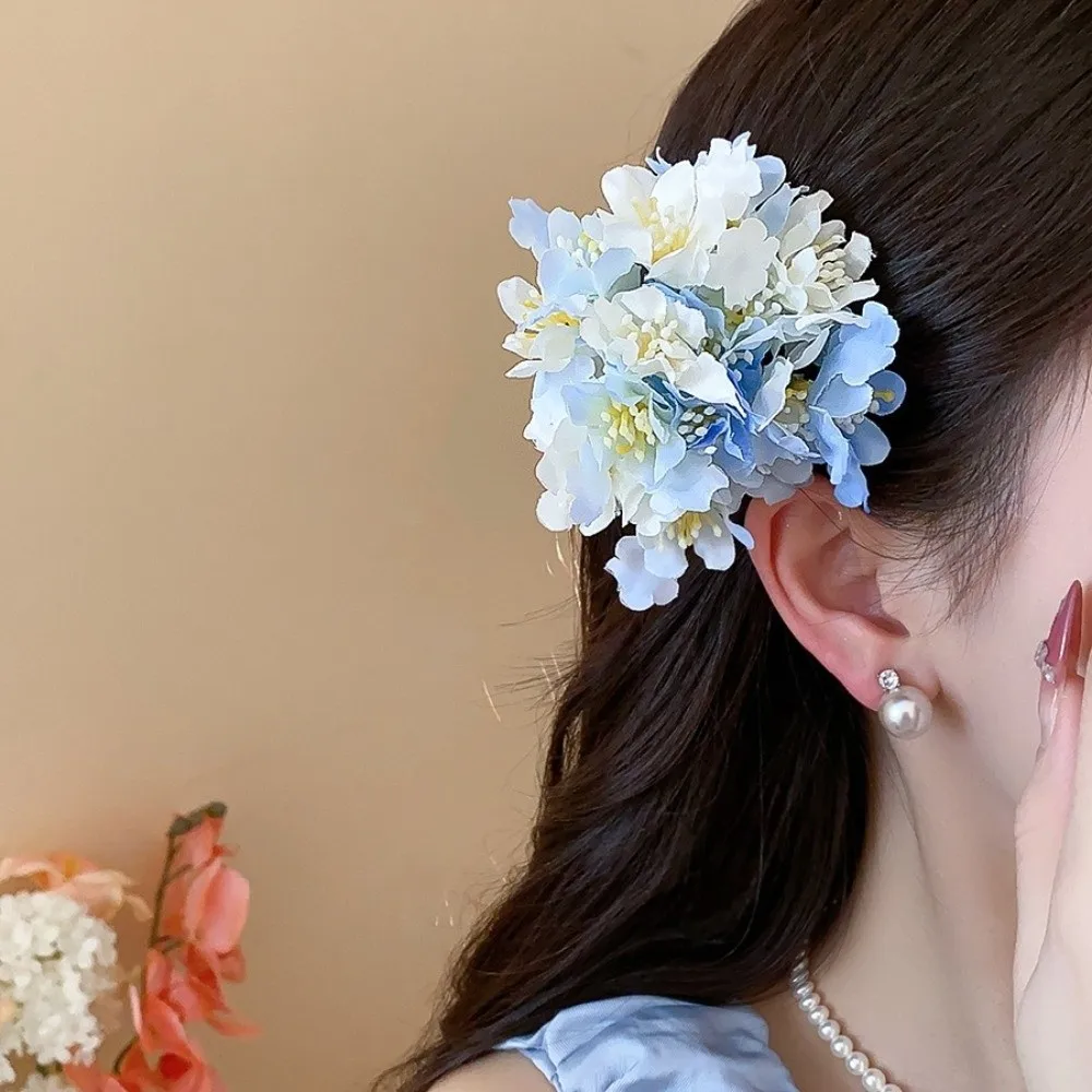 

Fairy Cloth Simulation Flower Hairpin Ancient Style Headdress Hanfu Hair Accessories Bohemian Colorful Flower Side Clip Travel