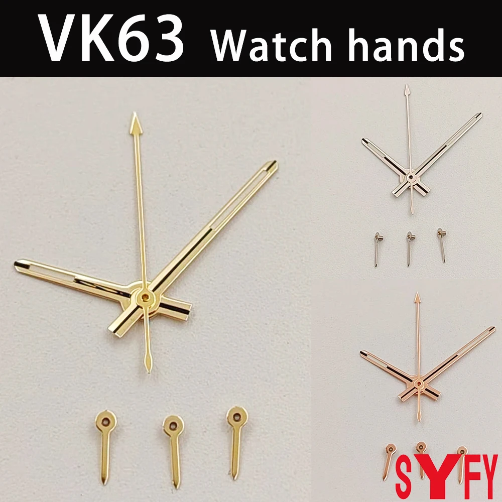 

8.5*13*13.5mm VK63 Daytona Watch Hands Luminous Gold/Silver/Black Hands For VK63 Movement Replacement Parts Watch Accessories