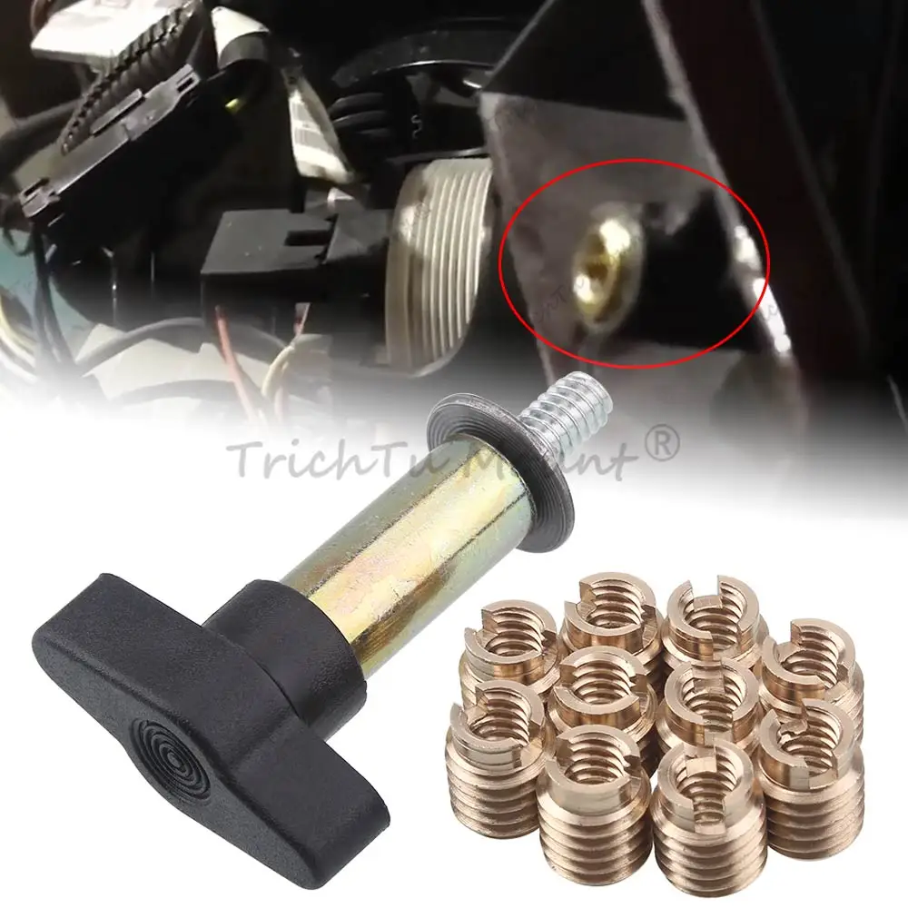 

For Harley Touring Electra Glide Classic (EFI)-FLHTC Batwing Fairing Windshield Threaded Brass Insert Restoration Kit