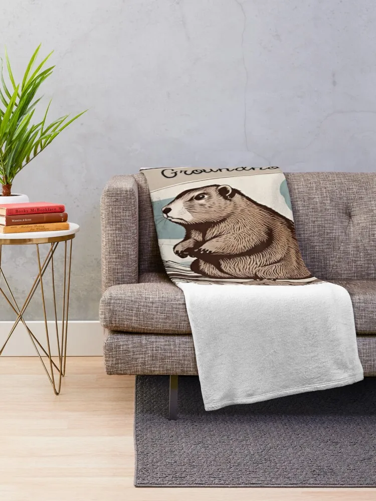 The Groundhog Day Throw Blanket heavy to sleep funny gift Plush Blankets