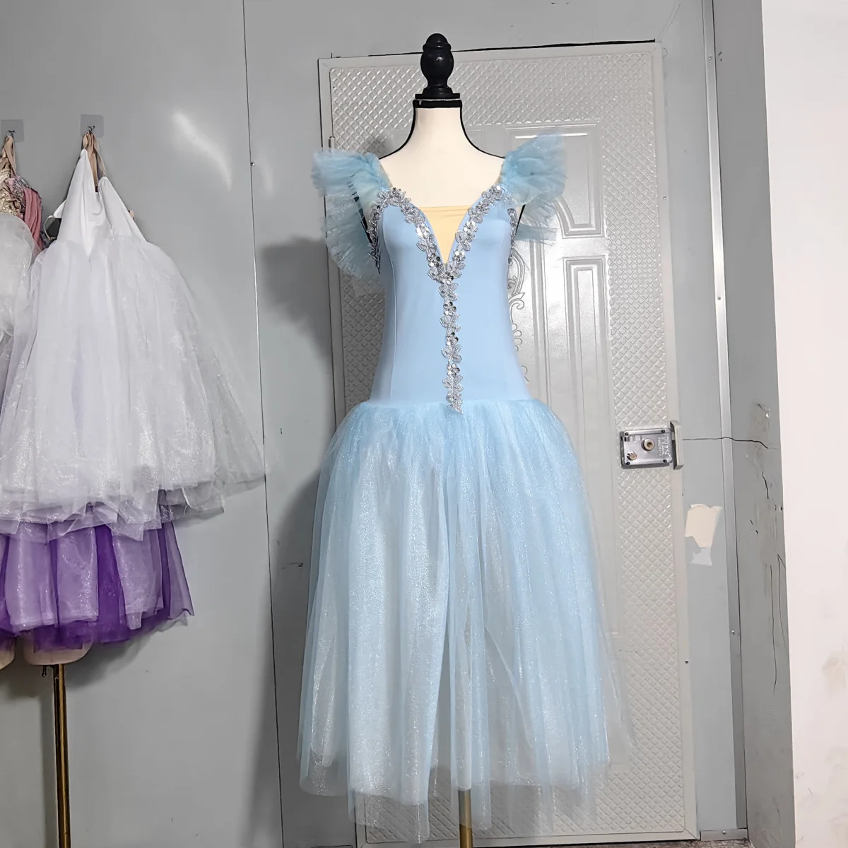 Ballet Tutu Skirt Performance White Adult Competition Professional Dance Ballet Dress Fairy Long Dress Ballet Costume Girls Kid image 3