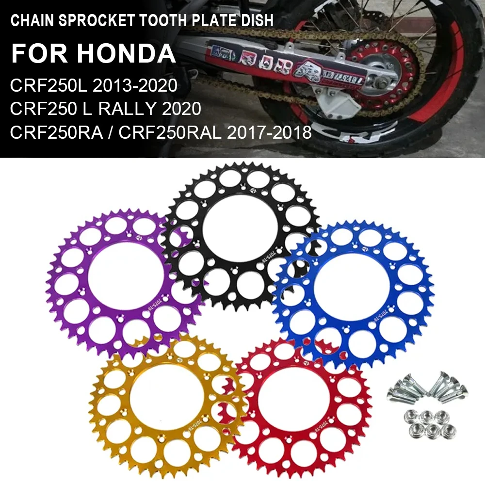 

CRF250L 2013-2020 Aluminum Rear Sprocket For Honda CRF 250L RALLY CRF250RA CRF250RAL CRF 250 RALLY XR650L XR250 XR600 RM RN RP