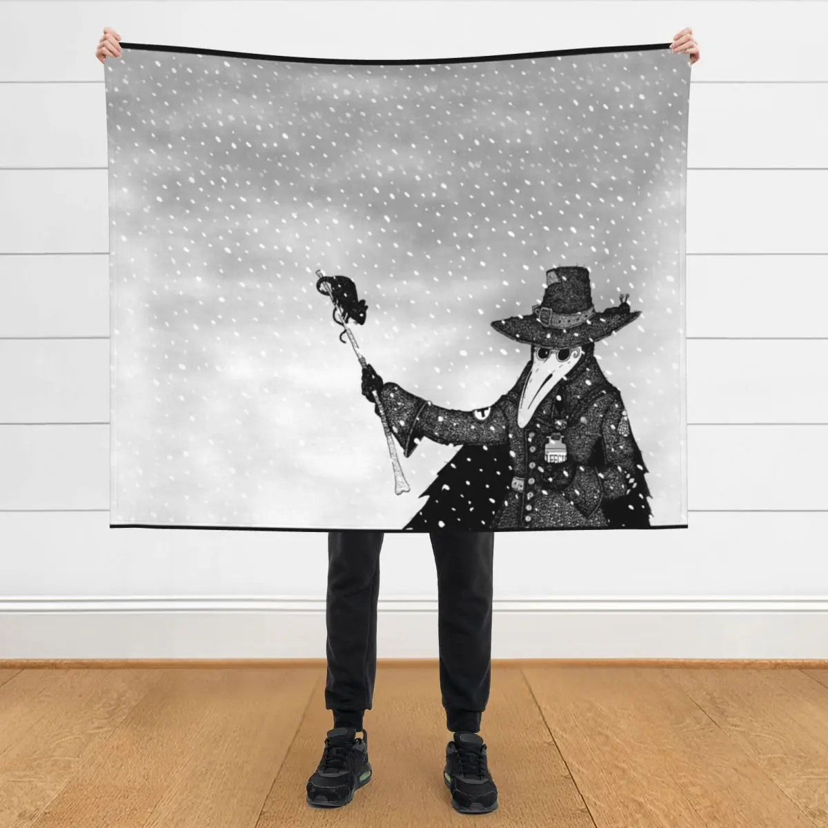 

Plague Doctor in the Snow Throw Blanket Soft Beds Luxury Thicken For Sofa Thin Decorative Sofas Blankets