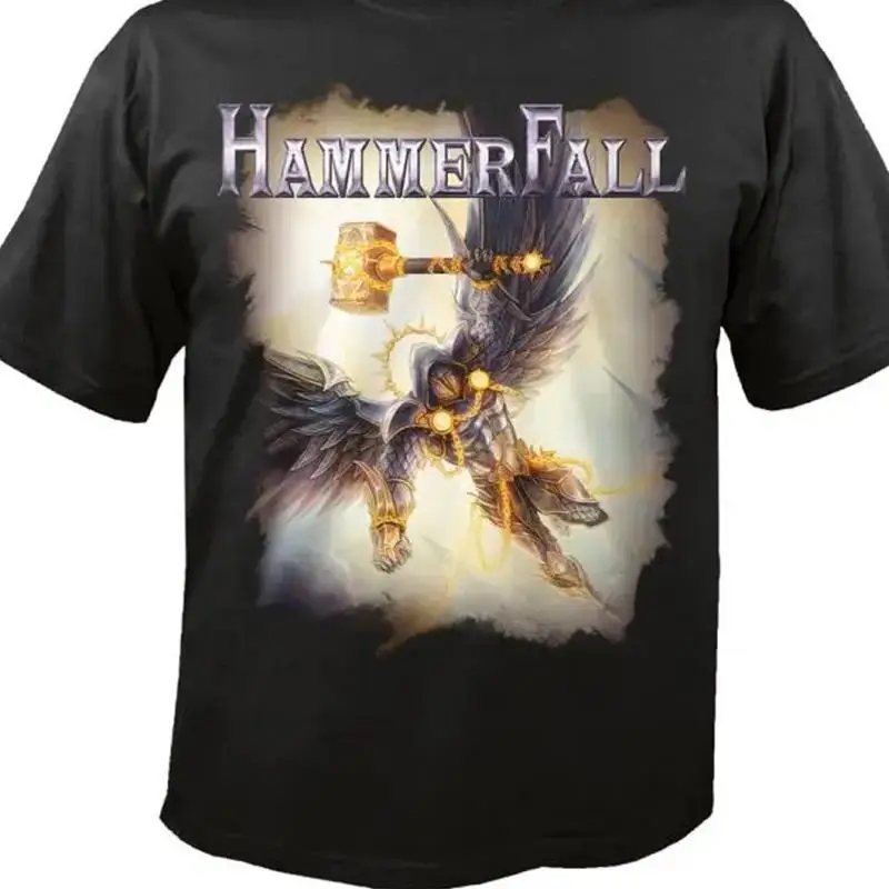 vtg HammerFall band T shirt black short sleeve All Sizes S to 5XL 1U349
