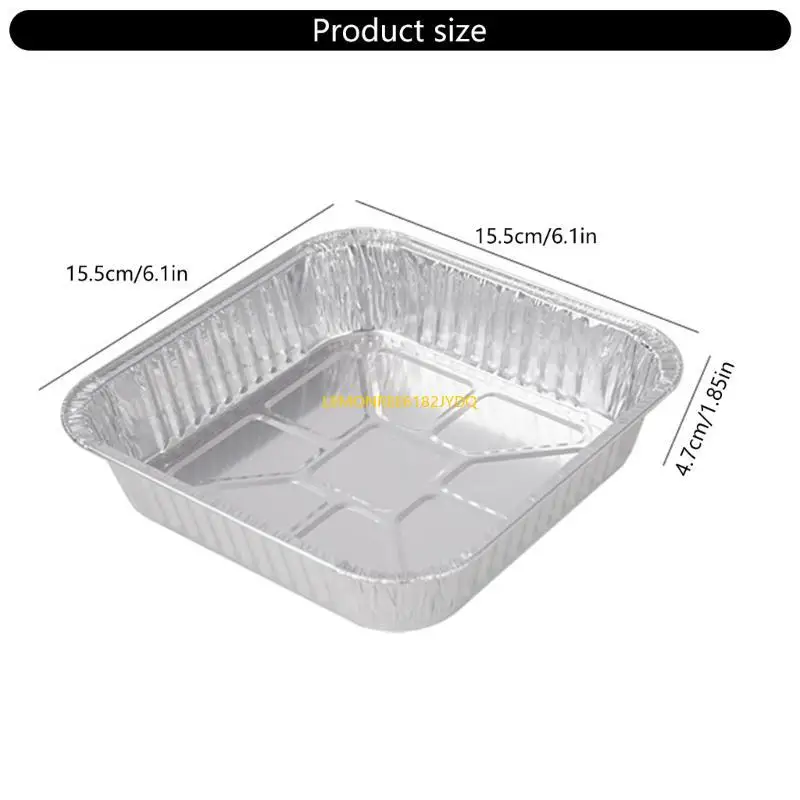 M7DF 20pcs อลูมิเนียมฟอยล์ถาดอบสำหรับเตาอบและบาร์บีคิวแอร์หม้อทอดสมอเรือ