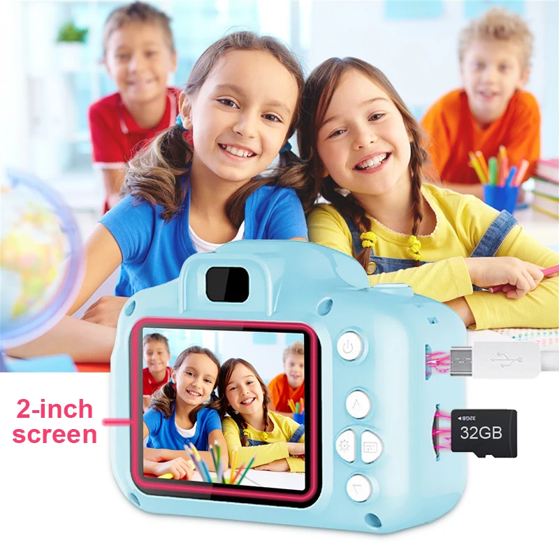 Mini cámara Digital para niños, juguetes educativos para niños, regalo de cumpleaños, cámara de Video de proyección 1080P