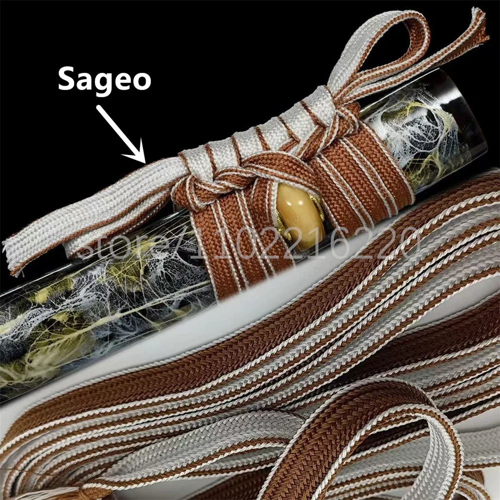 Very Nice Unique Color Thick Silk Rope Sageo For Japanese Katana Samurai Knife Sword Wakizashi Tanto Fittings