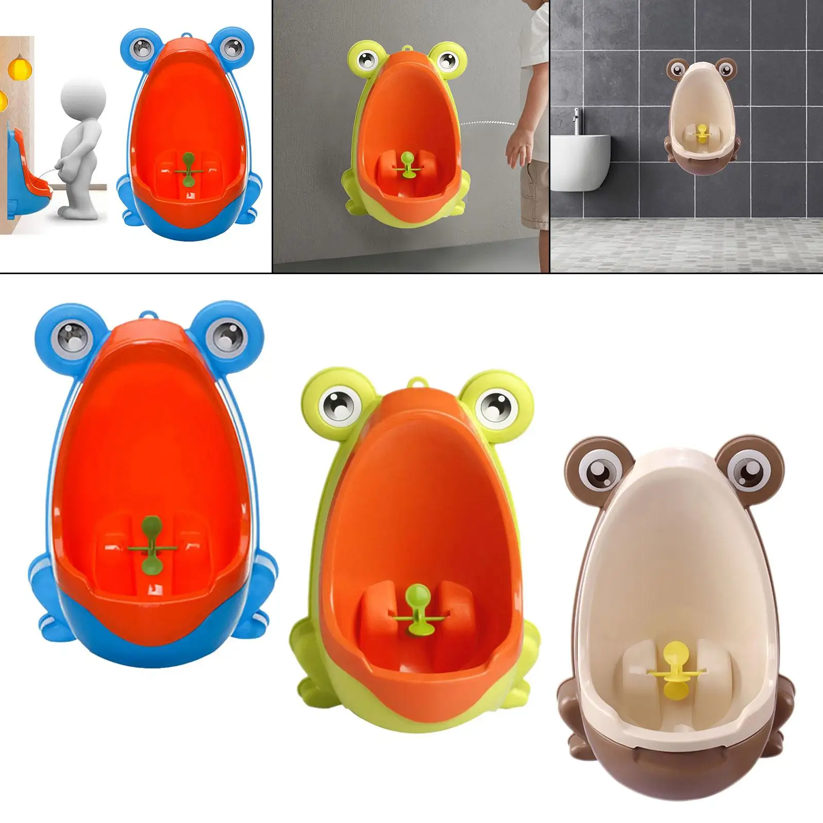 Cartton Frog-Urinoir debout mural portable pour garçon, toilette d'entraînement