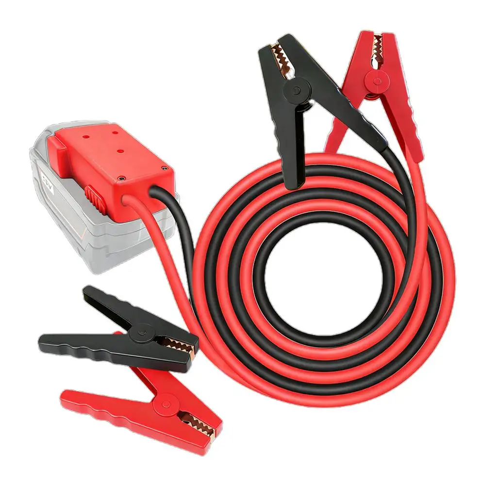 Portable Emergency Jump Starter With Jumper Cable Clip 8AWG 0.5/1/1.8m For Lidl Parkside X20V TEAM Battery For Car Jump Starting