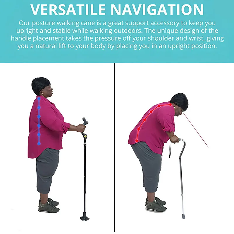 Foldable Walking Cane for Men Women Seniors Self Standing Folding Cane Height Adjustable Walking Stick Elderly Mobility Aid