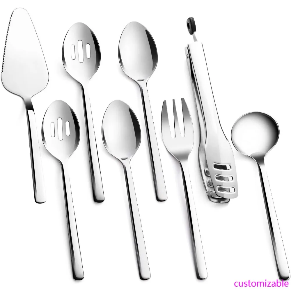 

Набор сверхмощных сервировочных посуды из нержавеющей стали 18/10 с ложками и вилками с прорезями