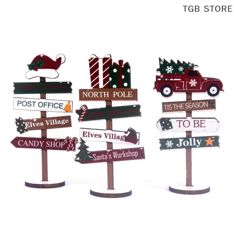 1 pz 1:12 cartello stradale di Natale mobili da giardino decorazione casa delle bambole modello in miniatura decorazioni per la casa giocattolo accessori per casa delle bambole