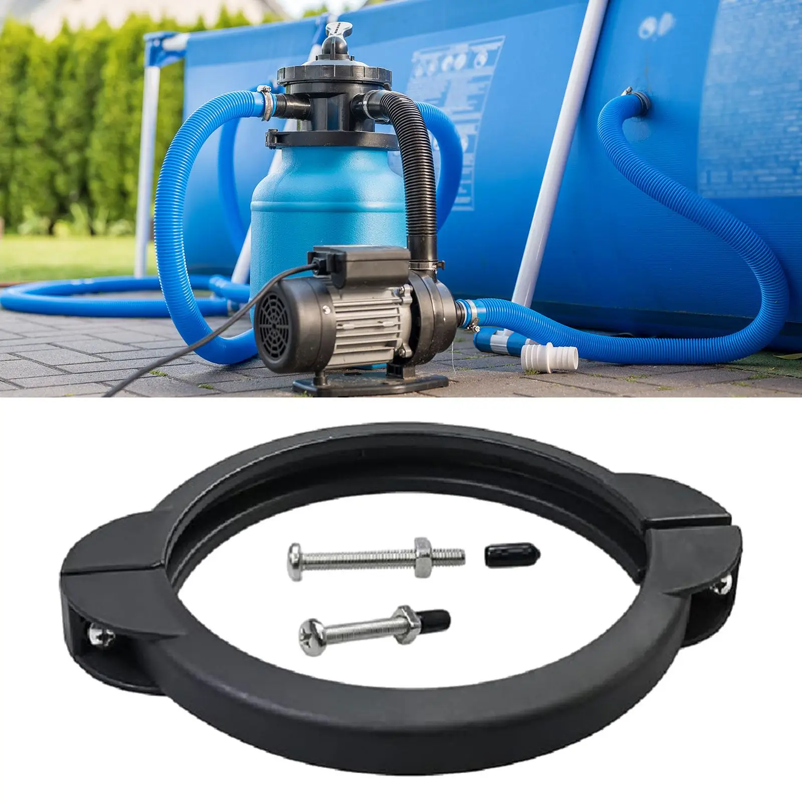 

Универсальный зажим-кольцо для фильтра для бассейна, сменный, из ПВХ, для насосов песочных фильтров 12 и 14 дюймов