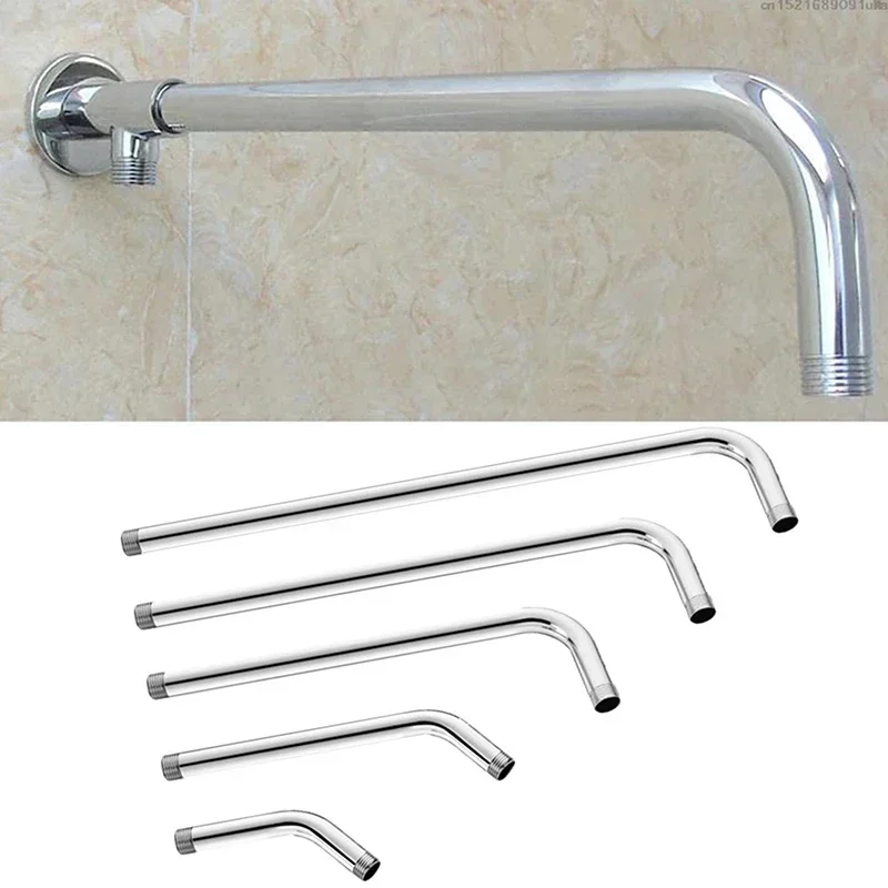 Cabezal de ducha de acero inoxidable montado en la pared, brazo de extensión, tubo de extensión de lluvia, asiento de ducha, accesorios básicos de baño