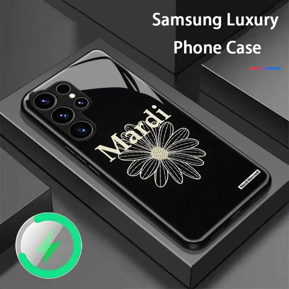 Fashion M-Mardi Mercredi Phone Case For Samsung S26 S25 S24 S23 S22 S21 S20 Plus Ultra Glass Magnetic Case